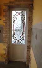Балконная дверь с витражом